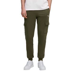 Puma Mens Fleece Small Logo Cargo Pants / Olive